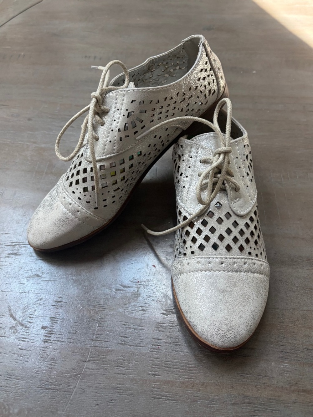Madden Girl silver, Martini loafers.